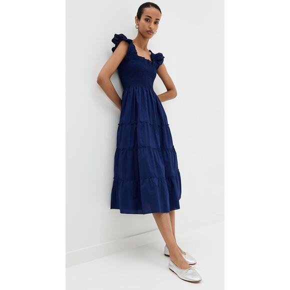 Hill House Dresses & Skirts - Hill House Navy Blue Smocked Ellie Nap Midi Dress Size Small